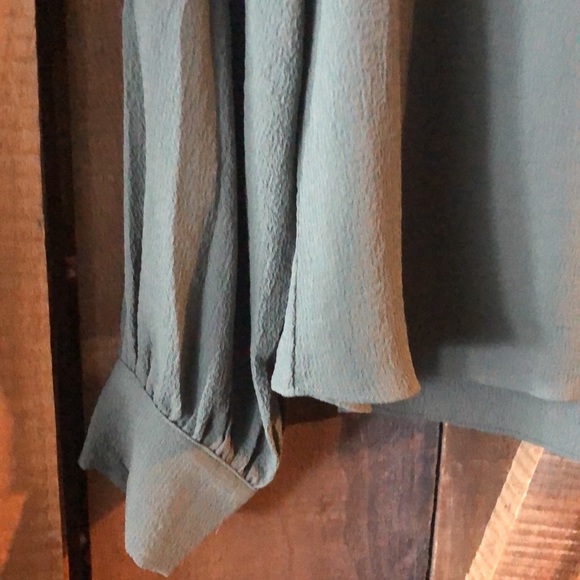 Sage Seafoam Green Crepe RW&Co Blouse - Picture 3 of 4